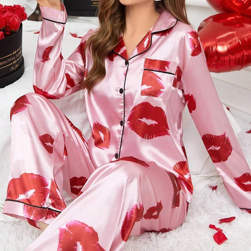 Pijama sexy coreana bicolor para mujer