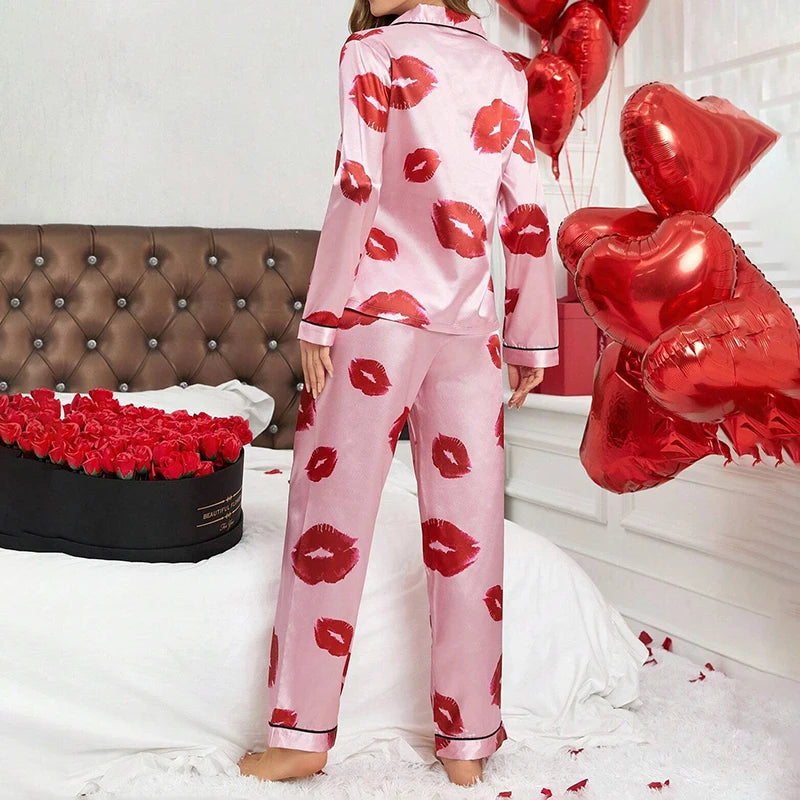 Pijama sexy coreana bicolor para mujer